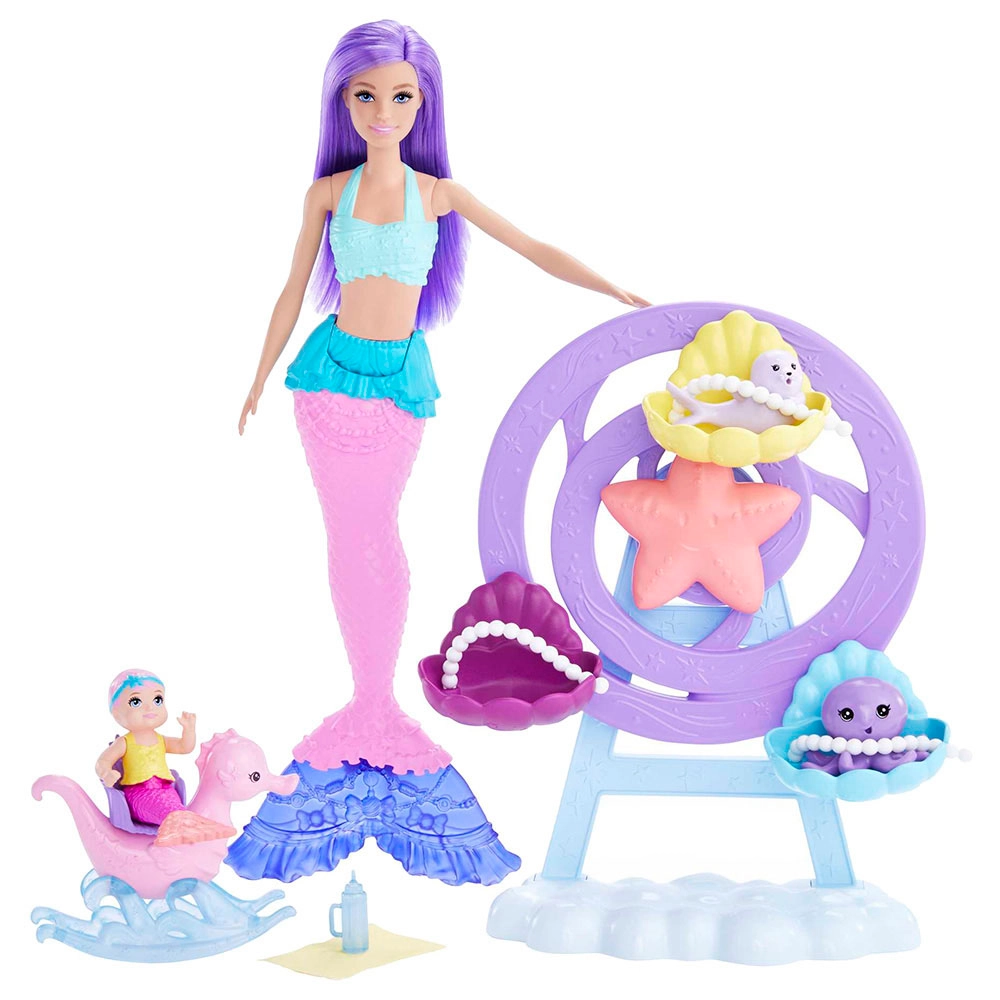 Dreamtopia Magical Mermaid Playset - Lavender Hair Includes Merbaby Baby Seal Baby Octopus Ages 3+