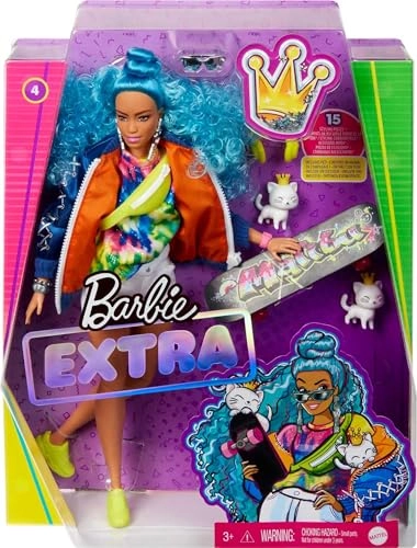 Barbie Extra - Curvy Blue Curly Hair Ages 3+