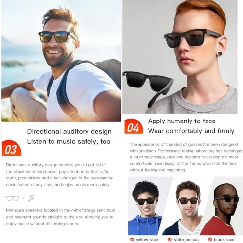 Bluetooth Smart Glasses - 144 Languages Bluetooth 5.3