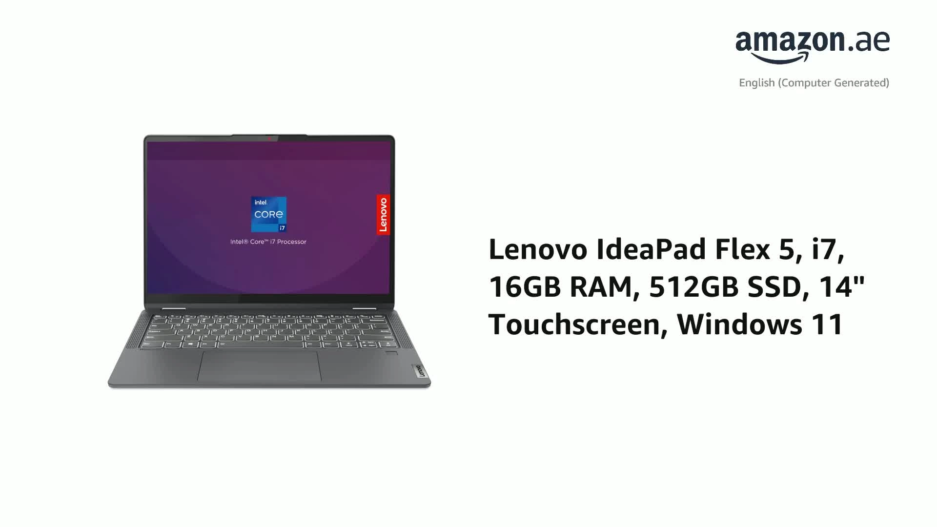 IdeaPad Flex 5 14IAU7 - 14'' Core i7 16GB DDR4 512GB SSD