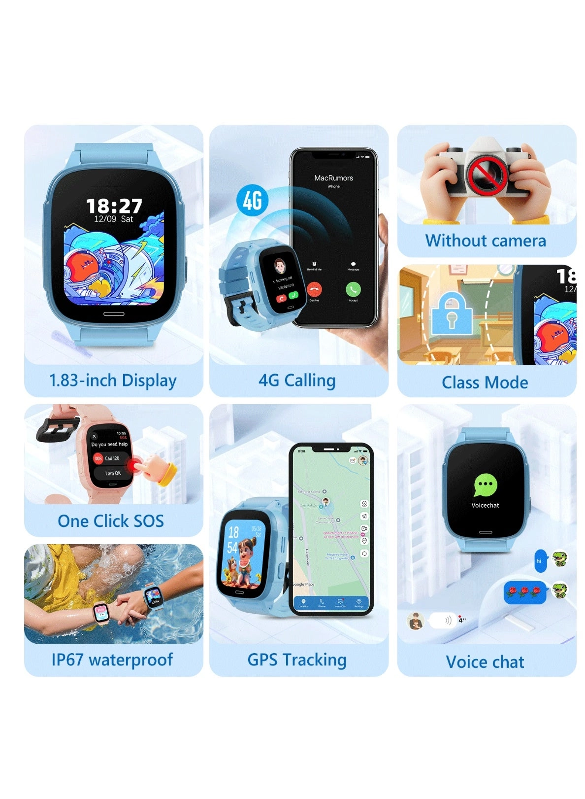 WK1 43mm ABS+PC LTE GPS