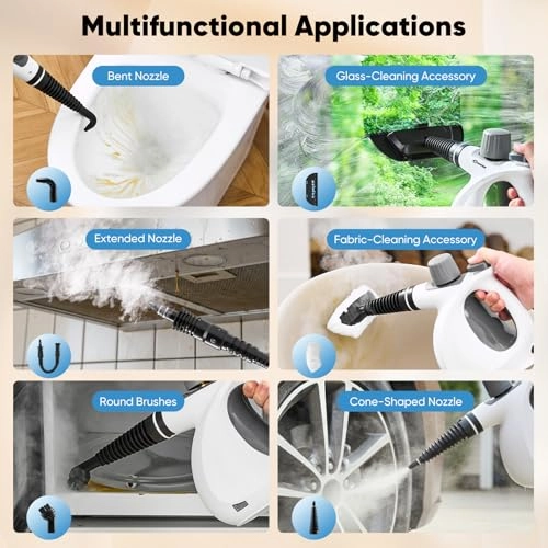 Handheld Steam Cleaner - 1050W Portable White