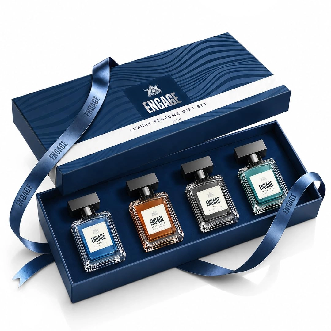 ITC Ltd. Yin + Homme + Amber Hues + Indigo Skies - Amber Wood 25ml X 4
