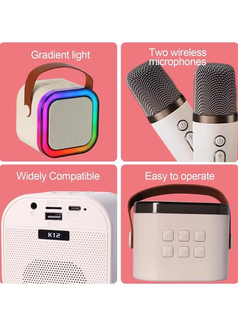 Karaoke Machine - 2 Wireless Microphones 10W