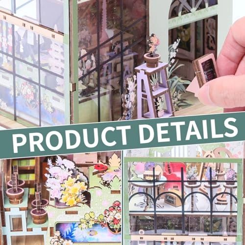 Miniature Flower House Kit - Dollhouse Booknook 3D Wooden Puzzle