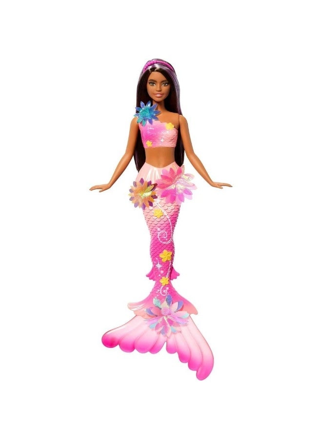 Barbie Flower Magic Mermaid - 37 cm Brunette Ages 3+
