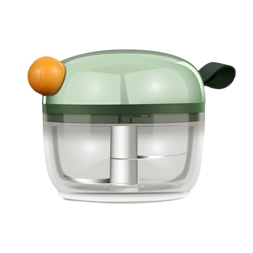 Garlic Chopper - Mini Manual Pull Green-1