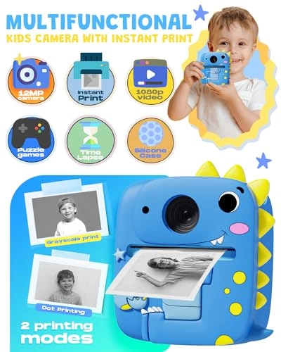 Kids Camera Instant Print - 12MP 1080P 2.4" Screen
