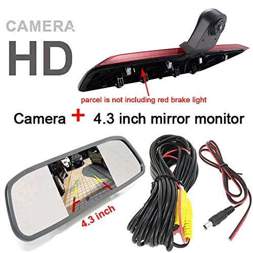 Brake Light Reversing Camera + Rear View Mirror Monitor - Night vision 628 x 586 pixels