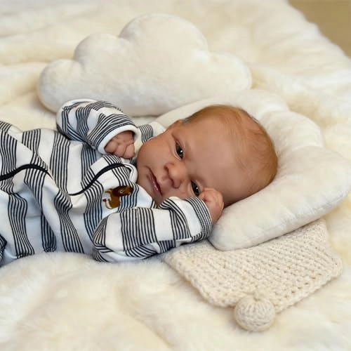 Elijah Reborn Baby Doll - 17 inch Silicone Blue Eyes Ages 3+
