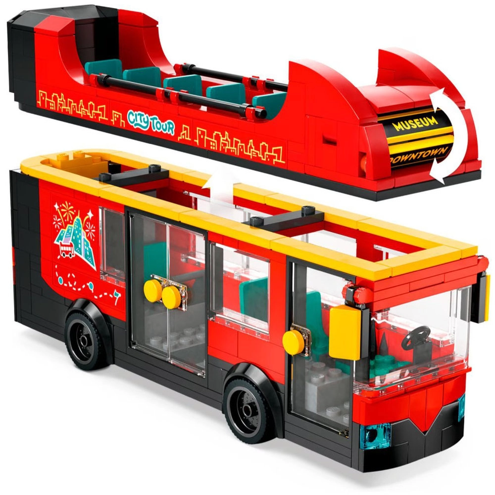 City Double-Decker Sightseeing Bus (60407) - Red 5 minifigures