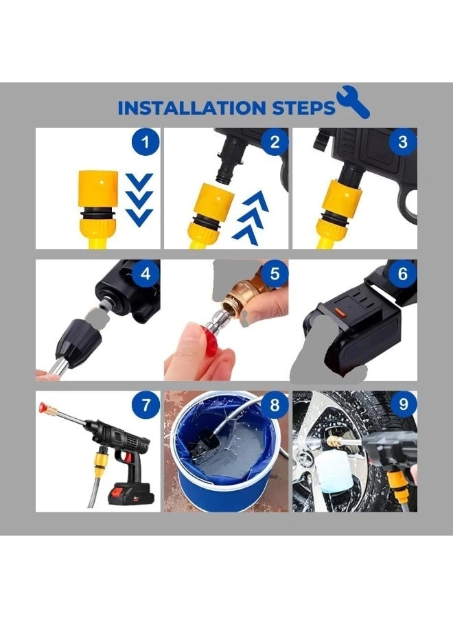 Rechargeable Washing Gun - 21V 5M Hose 1200mAh