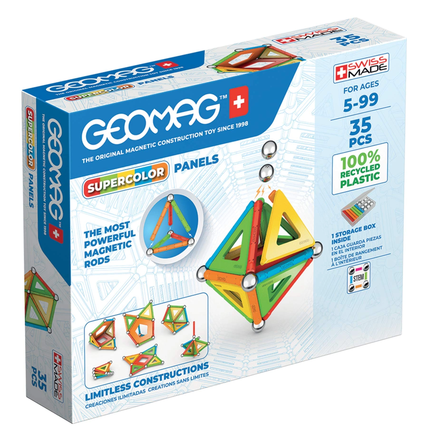Geomag Supercolor Magnetic Constructions - Kid 35 pieces