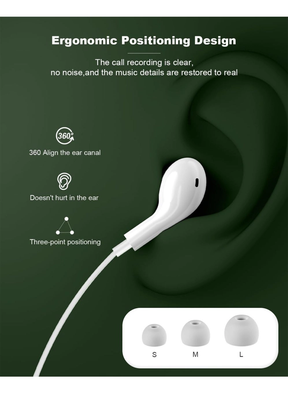 USB C Headphones - Wired Earbud