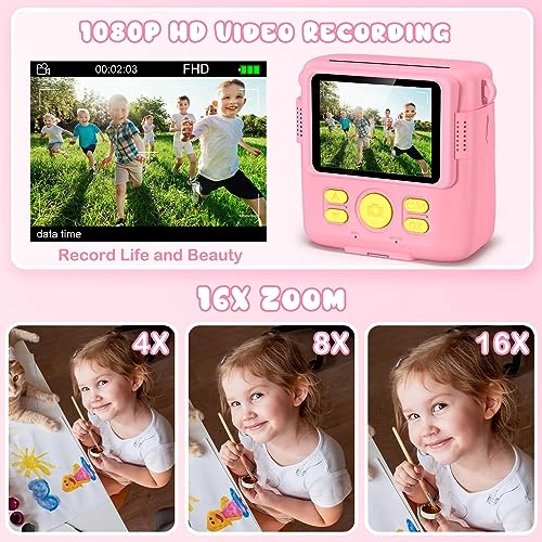 Instant Camera for Kids - 2.4 Inch 1080P 32GB