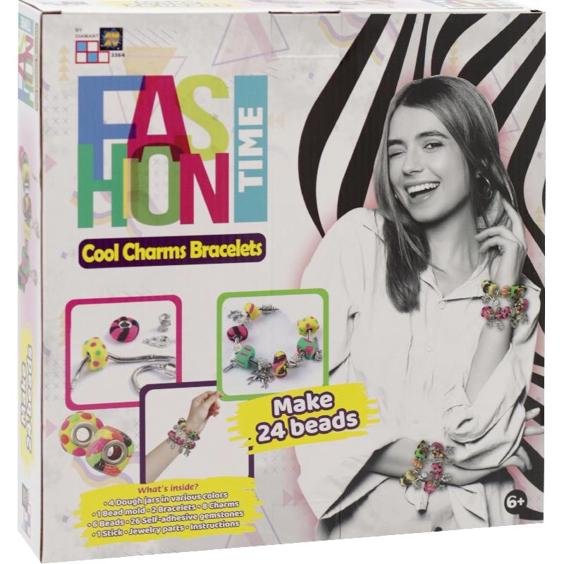 Fashion Time Cool Charm Bracelet - Assorted Color Craft Activity Kit