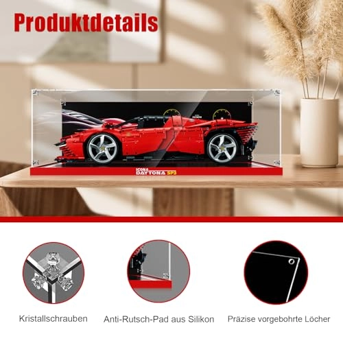 Acrylic Display Case - Ferrari Daytona SP3 for LEGO 42143