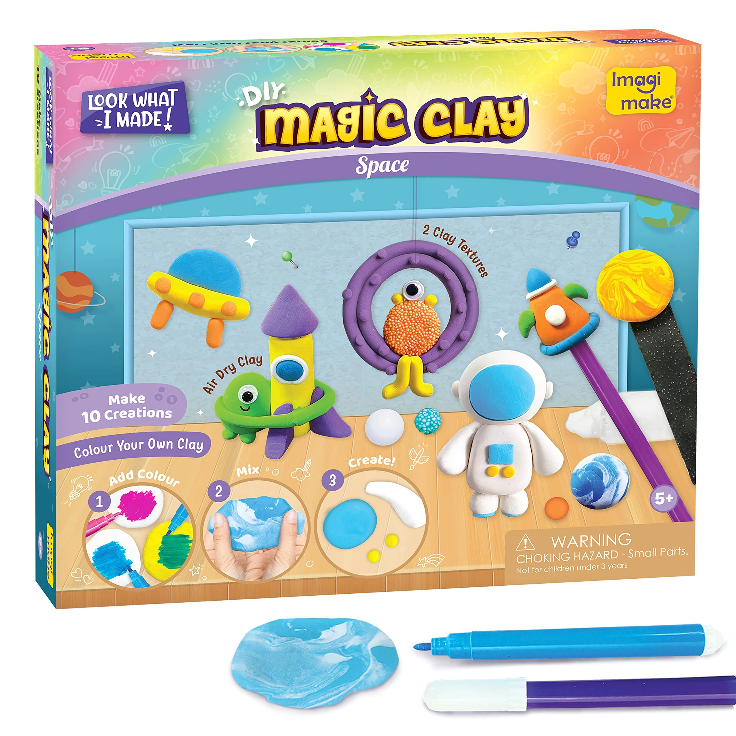 Imagimake Play Solutions Pvt. Ltd Magic Clay - 5+ years 10 pcs