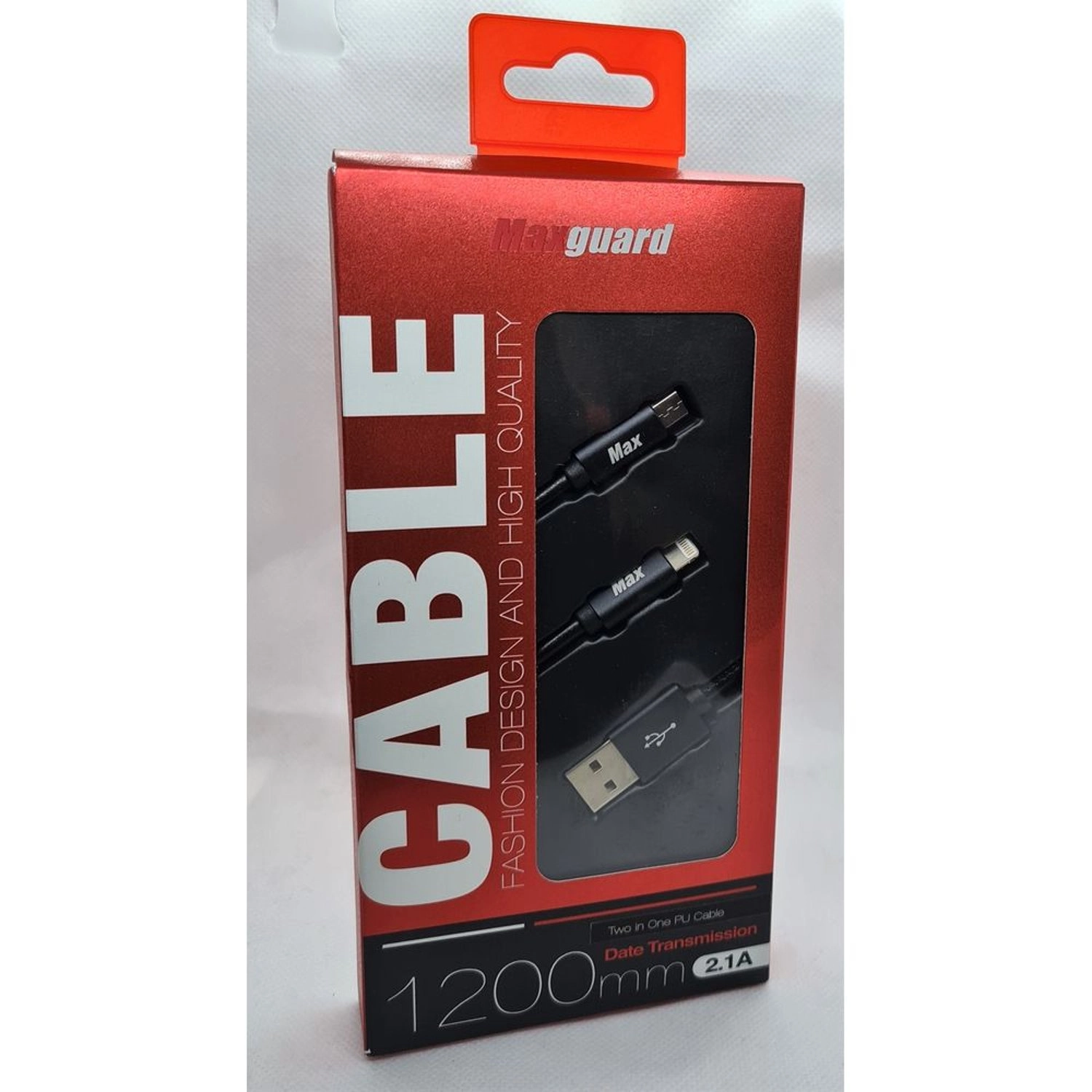 2 in 1 USB Cable USB-C to Lightning USB 1.2m