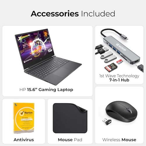 Victus 15 - 15.6'' 512GB 40GB Core i5-13500H + 7 in1 Hub + Wireless Mouse + Antivirus Software + Mouse Pad