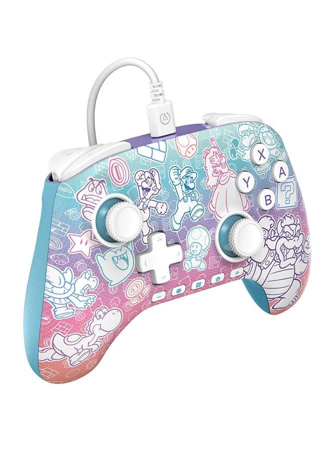 Switch 2 Advantage Wired Controller Mushroom Kingdom