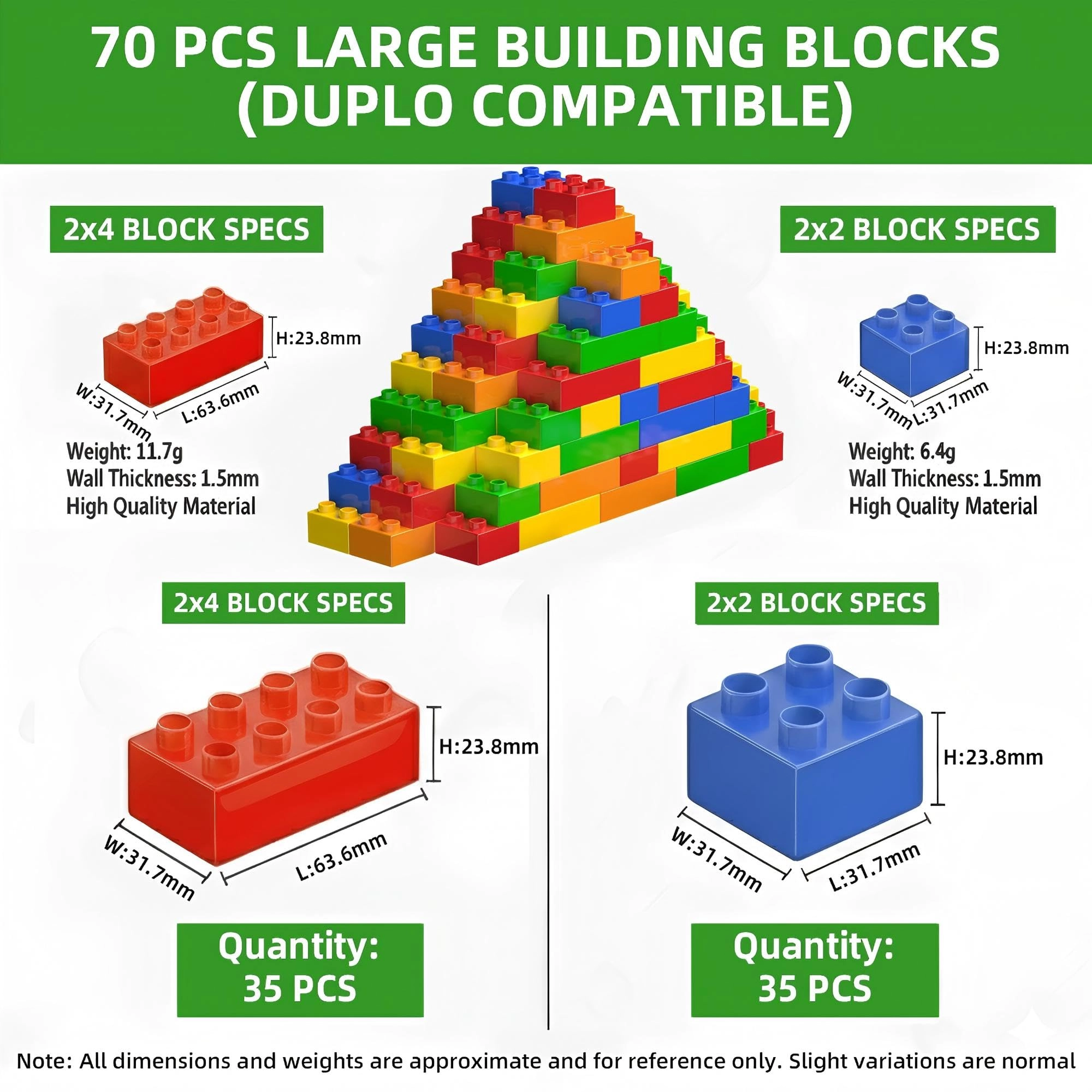 building blocks - 70 pcs