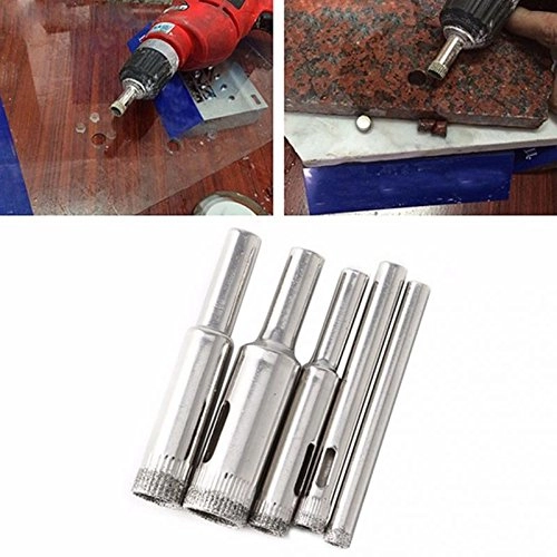 PRIME TRADERS Diamond Hole Saw Drill Bits - Ceramic High Speed Steel Metal 5Pcs 5Mm-12Mm