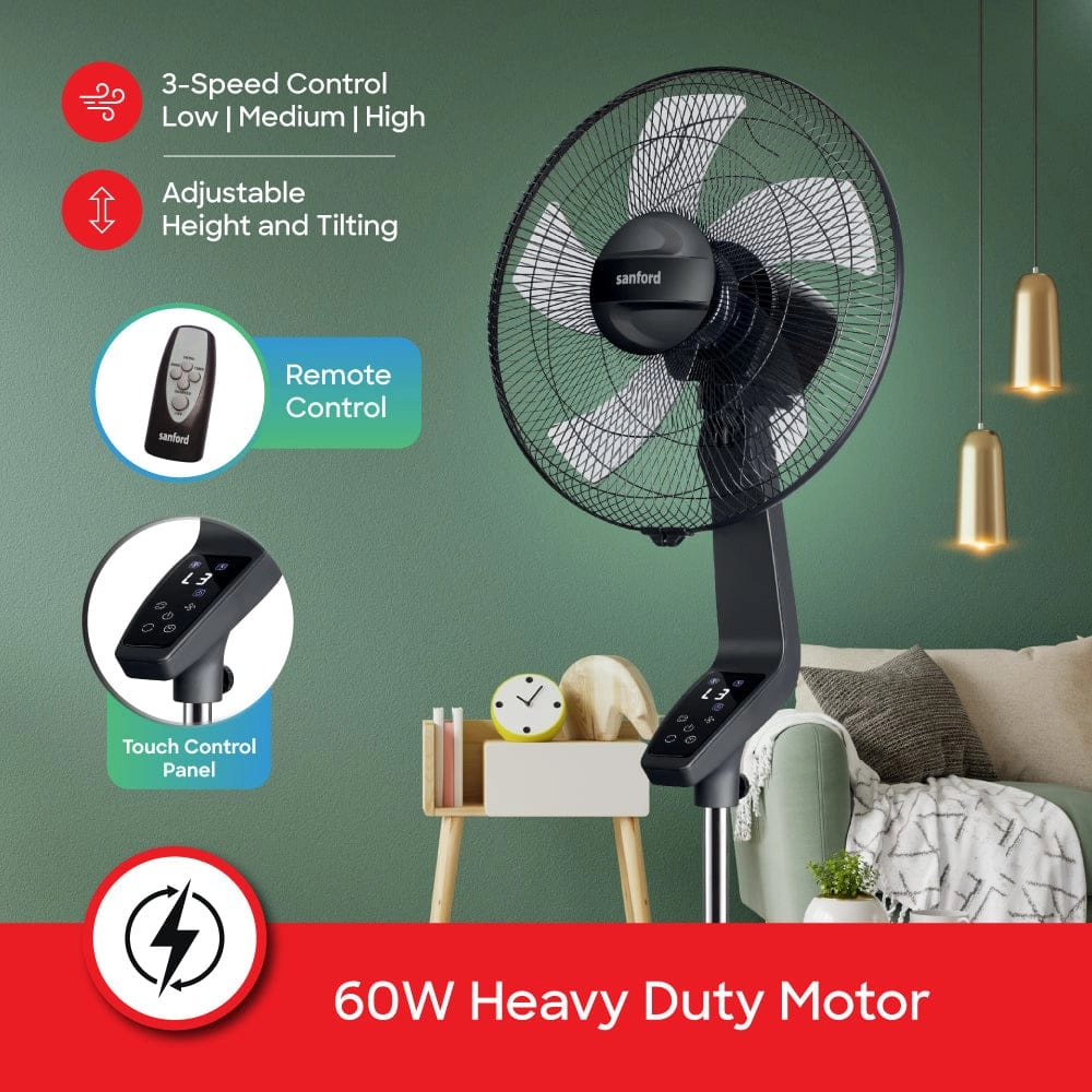 Pedestal Stand Fan - Smart WiFi 16-Inch Remote Control