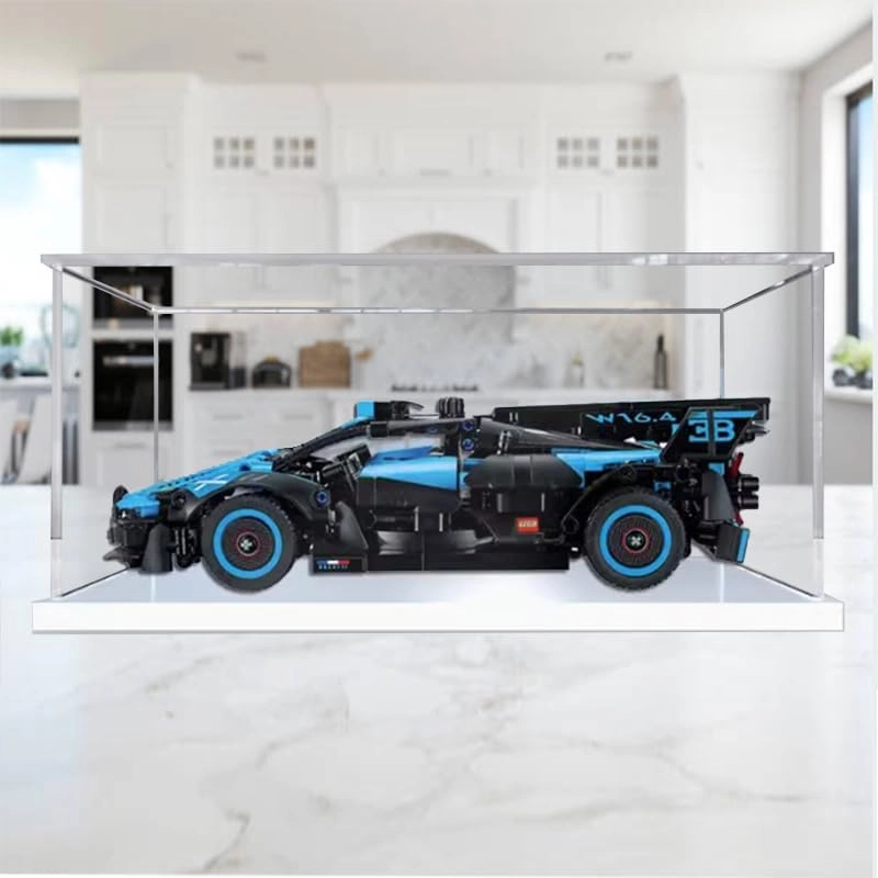 Clear Acrylic Display Case (42162) - 35x15x15cm White Bottom