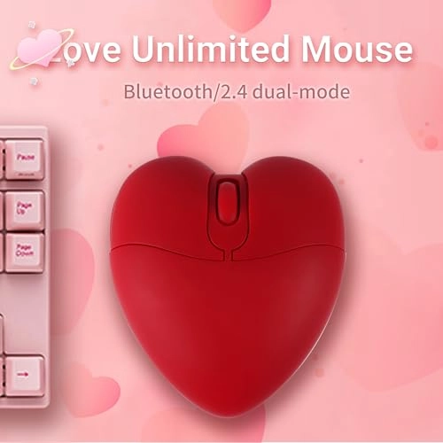 Heart-Shaped Mouse - Bluetooth USB