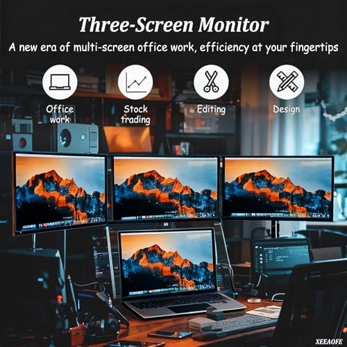 15.6" Portable Triple Monitor - 1080p FHD