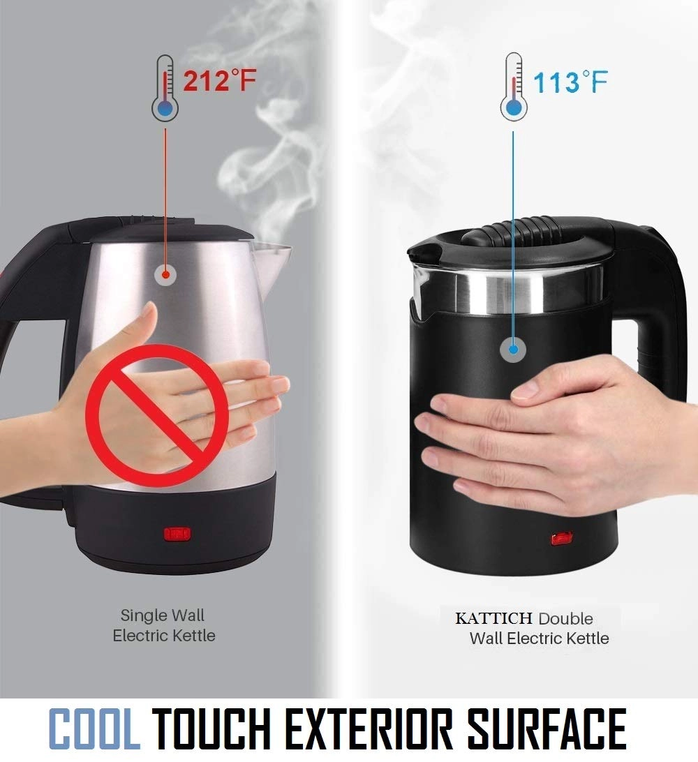 Stainless Steel Double Wall Electric Kettle