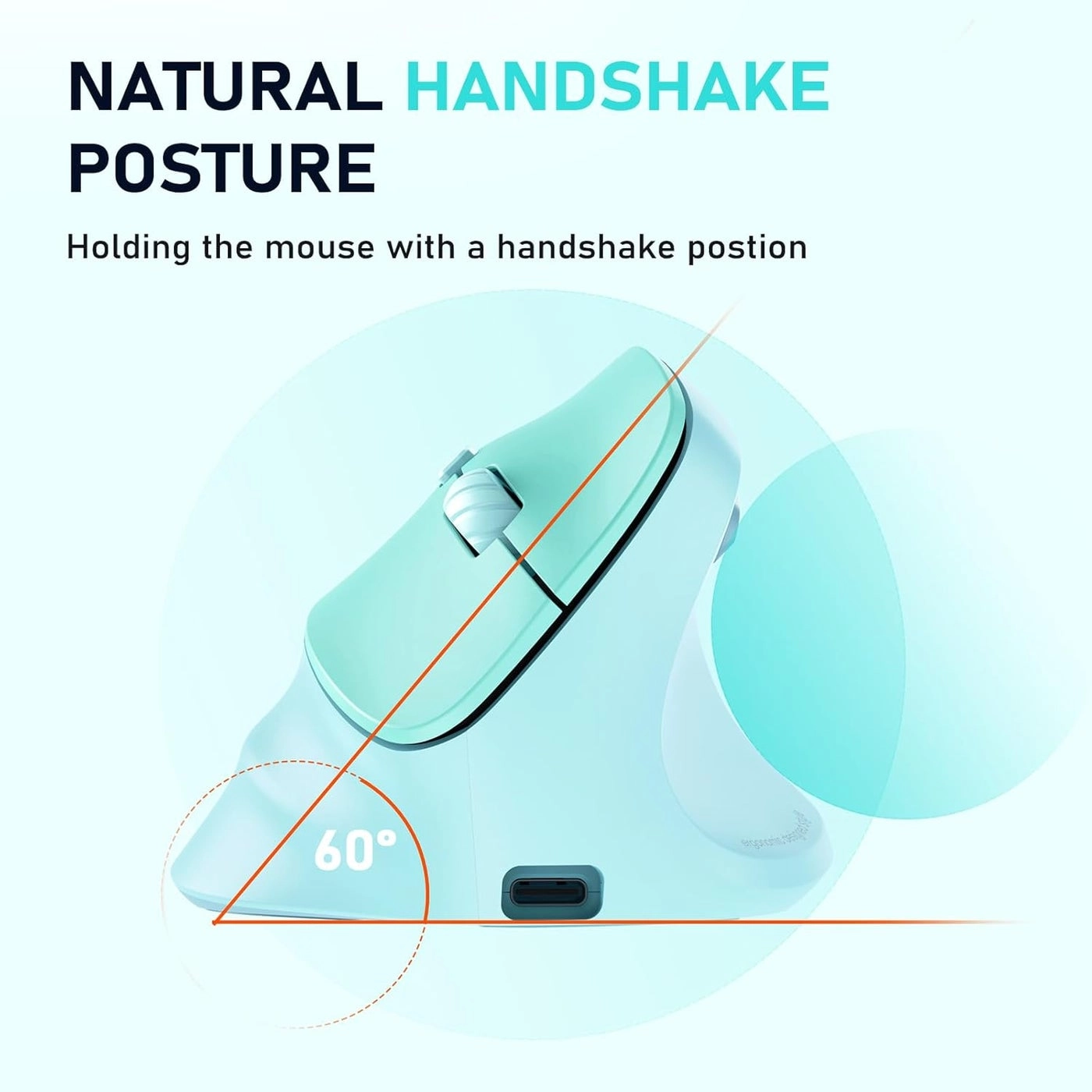 Ergonomic Vertical Mouse - Bluetooth, USB