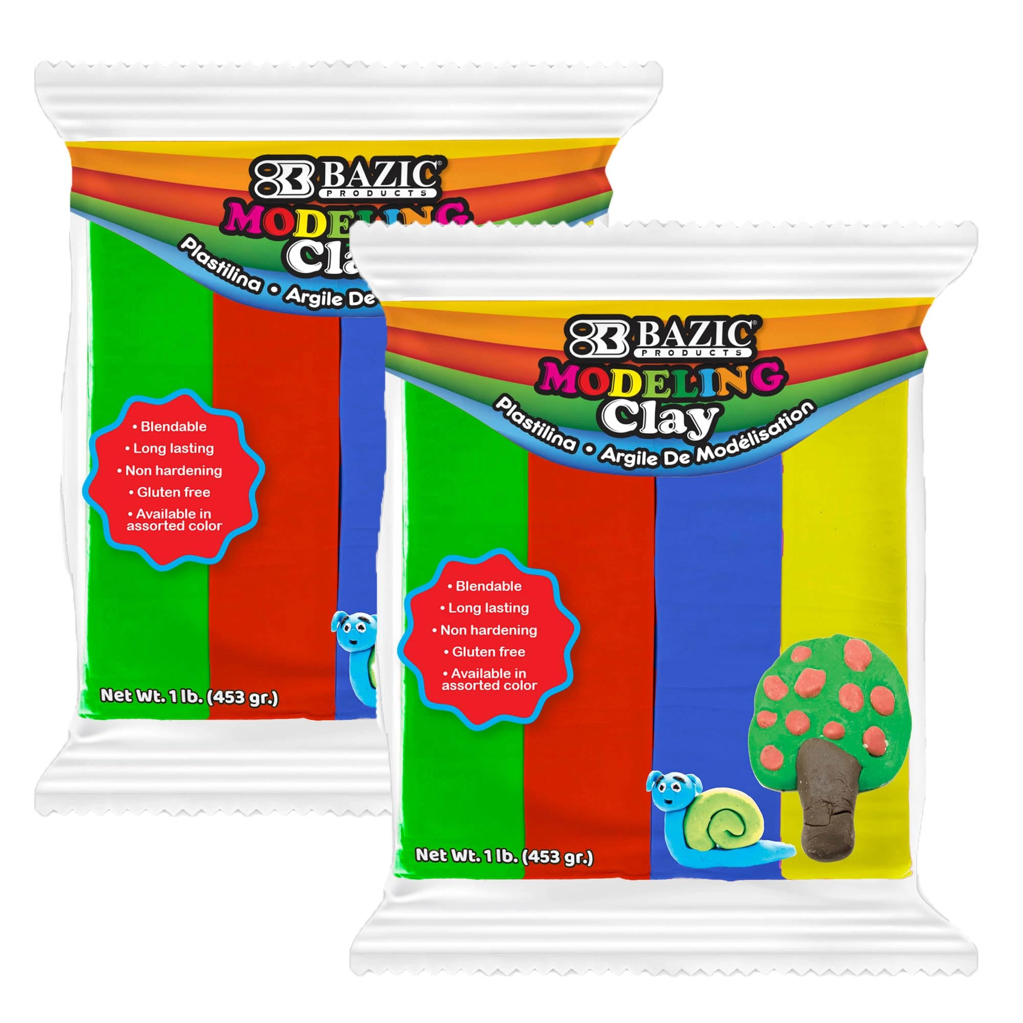 Bazic Products Modeling Clay - Clay 477g 2pcs.