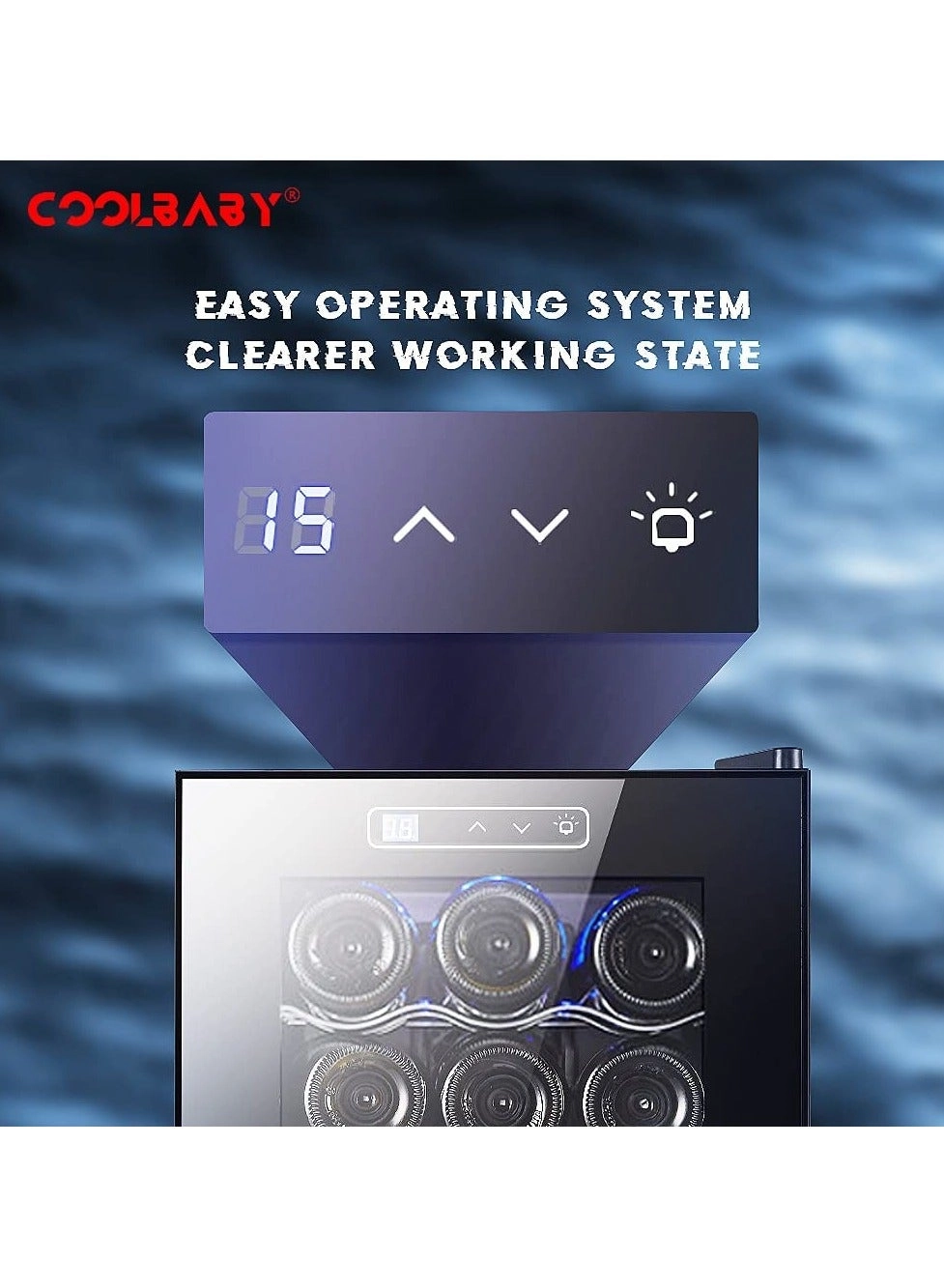 Beverage Refrigerator - single temperature zone 12 Bottles