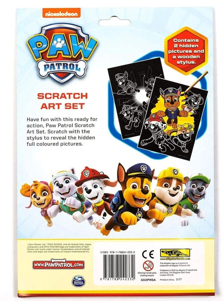 Paw Patrol Scratch Art Set - 3+ years 3 pcs