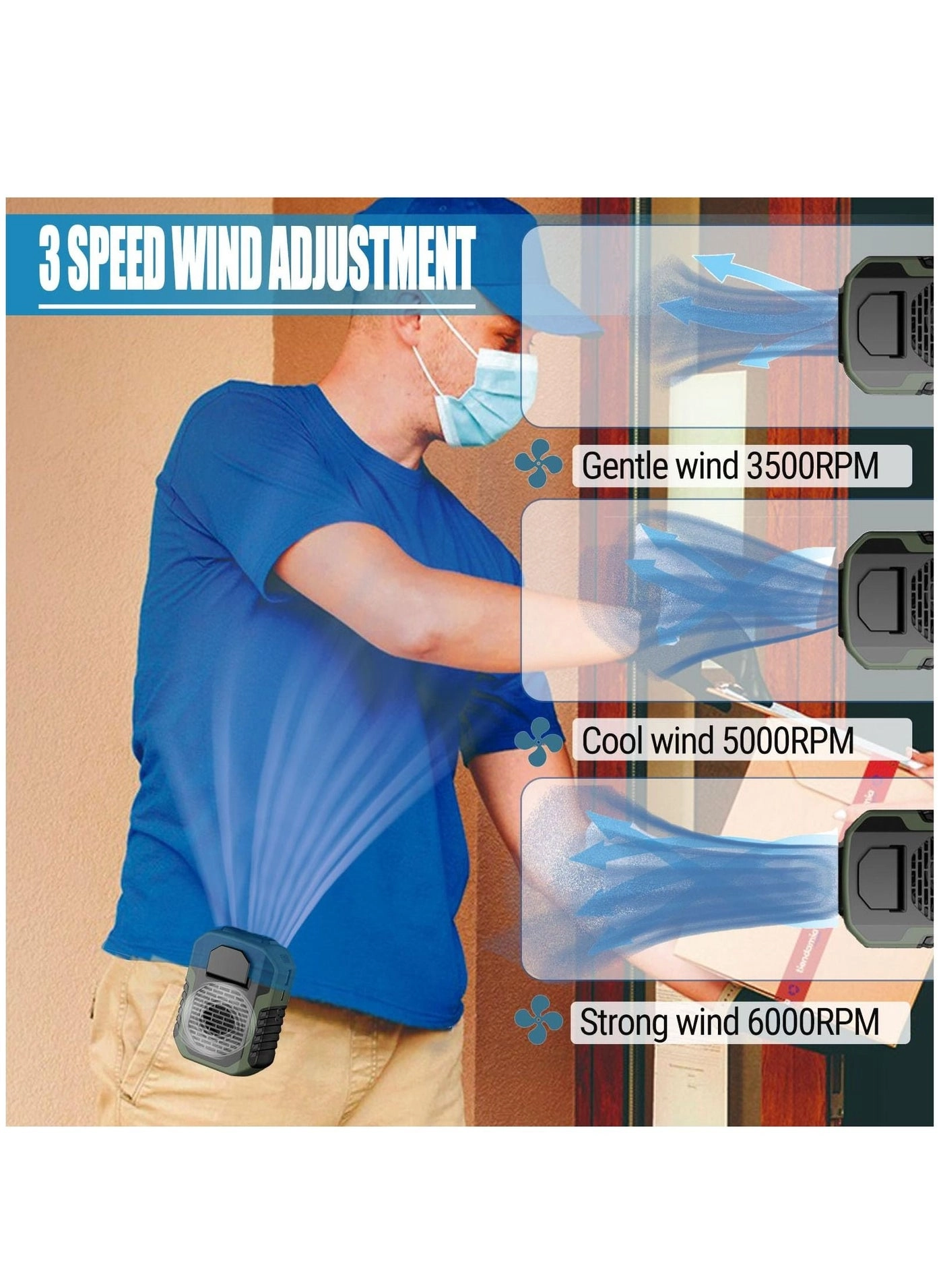 Portable Waist Clip Fan