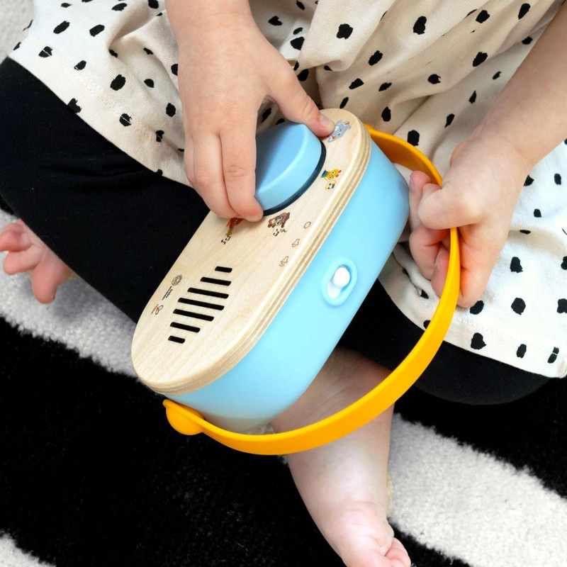 Discovery Toy Radio - Suitable for 6 months & above 58% Plastic, 39% Wood, 3% Electronic Parts.