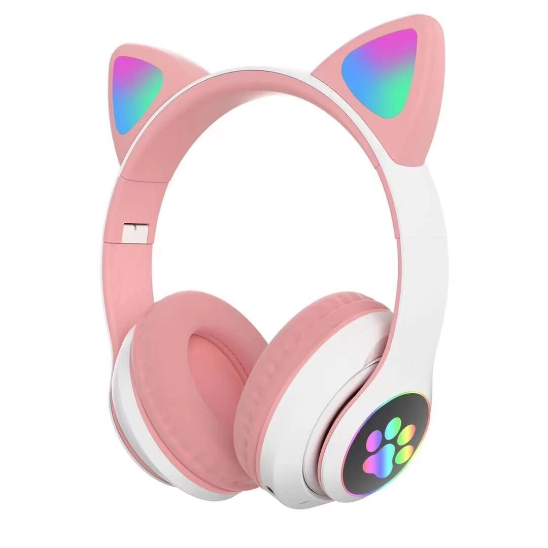 KOWVOWZ Kids Cat Ear Bluetooth Headphones Wireless Headphone