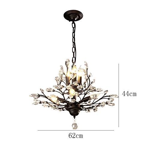 Rustic Flower Chandelier - 7 head Black