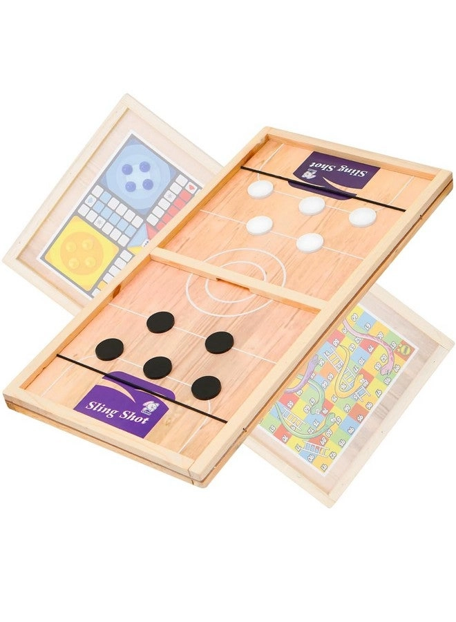 Premium 3-in-1 Fastest Finger First - Sling Puck Chess Ludo Snake & Ladder