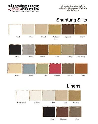 Chandelier Chain Cover - 100% Silk Velcro Closure 6 ft Long