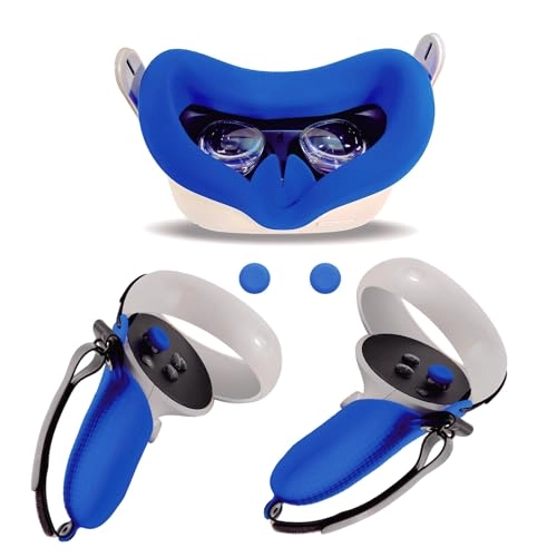 VR Silicone face Cover + Controller Grip Cover + Rocker protective cap - Wireless