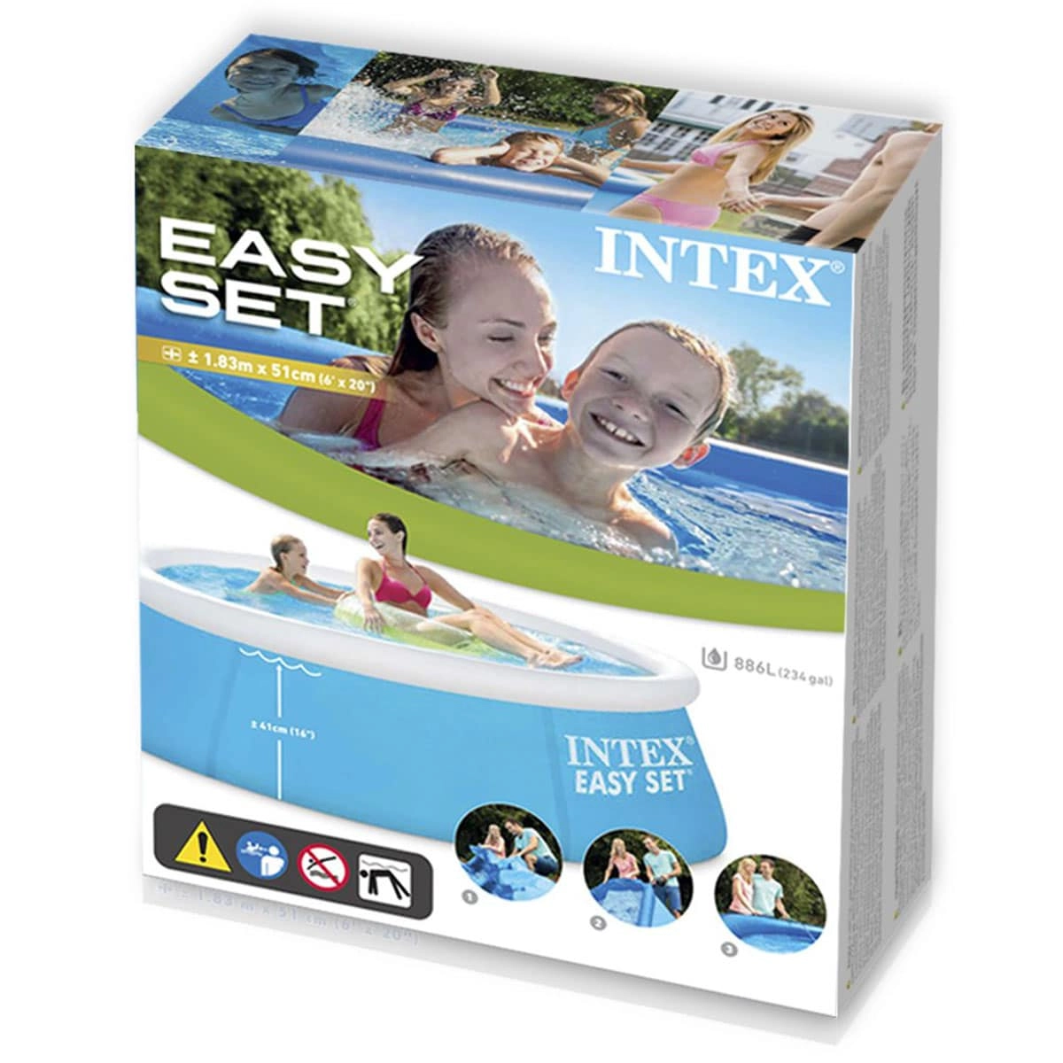 Easy Set Inflatable Pool - Without Pump 183x51cm Blue
