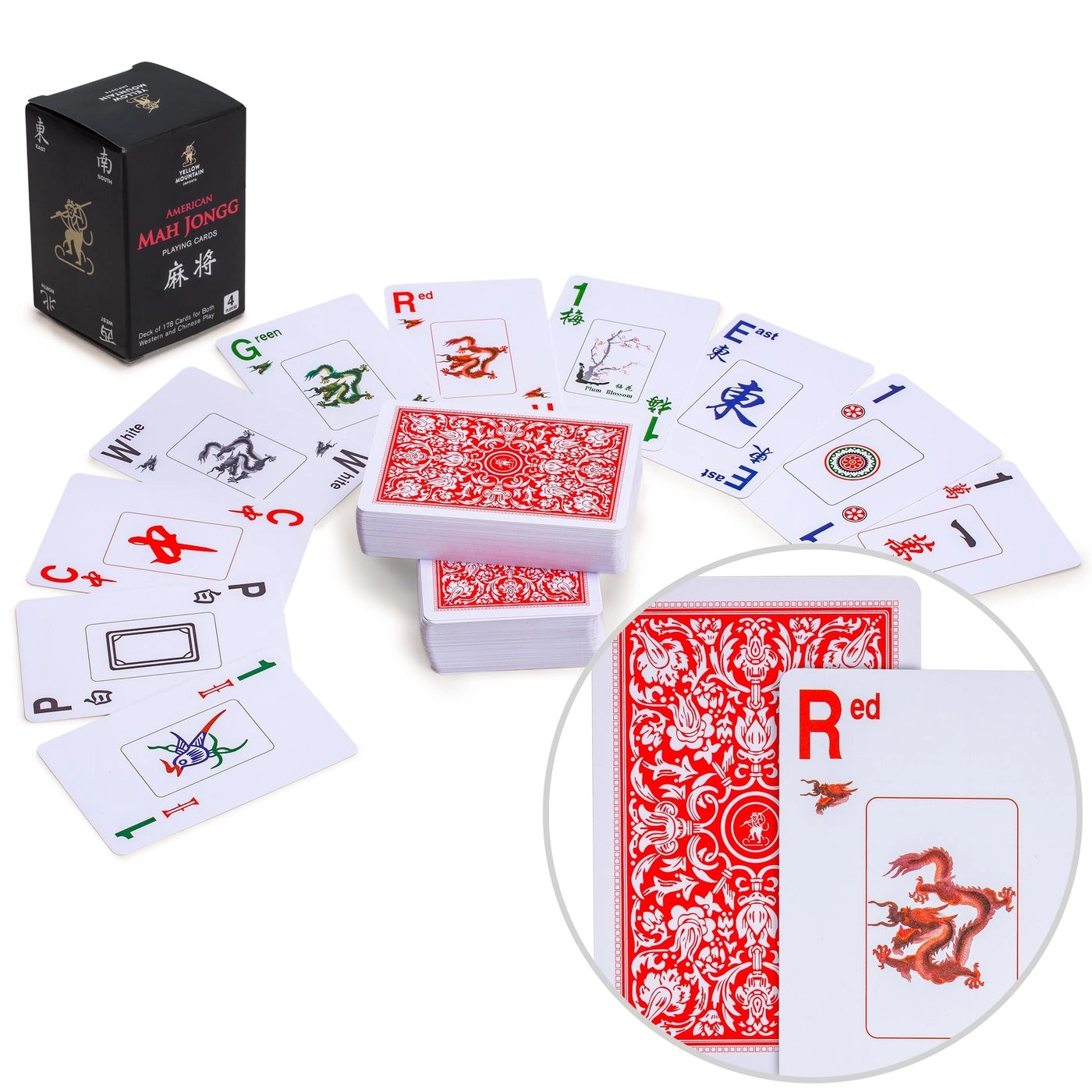 Yellow Mountain Imports American Mah Jongg Playing Cards - 178 Card Set
