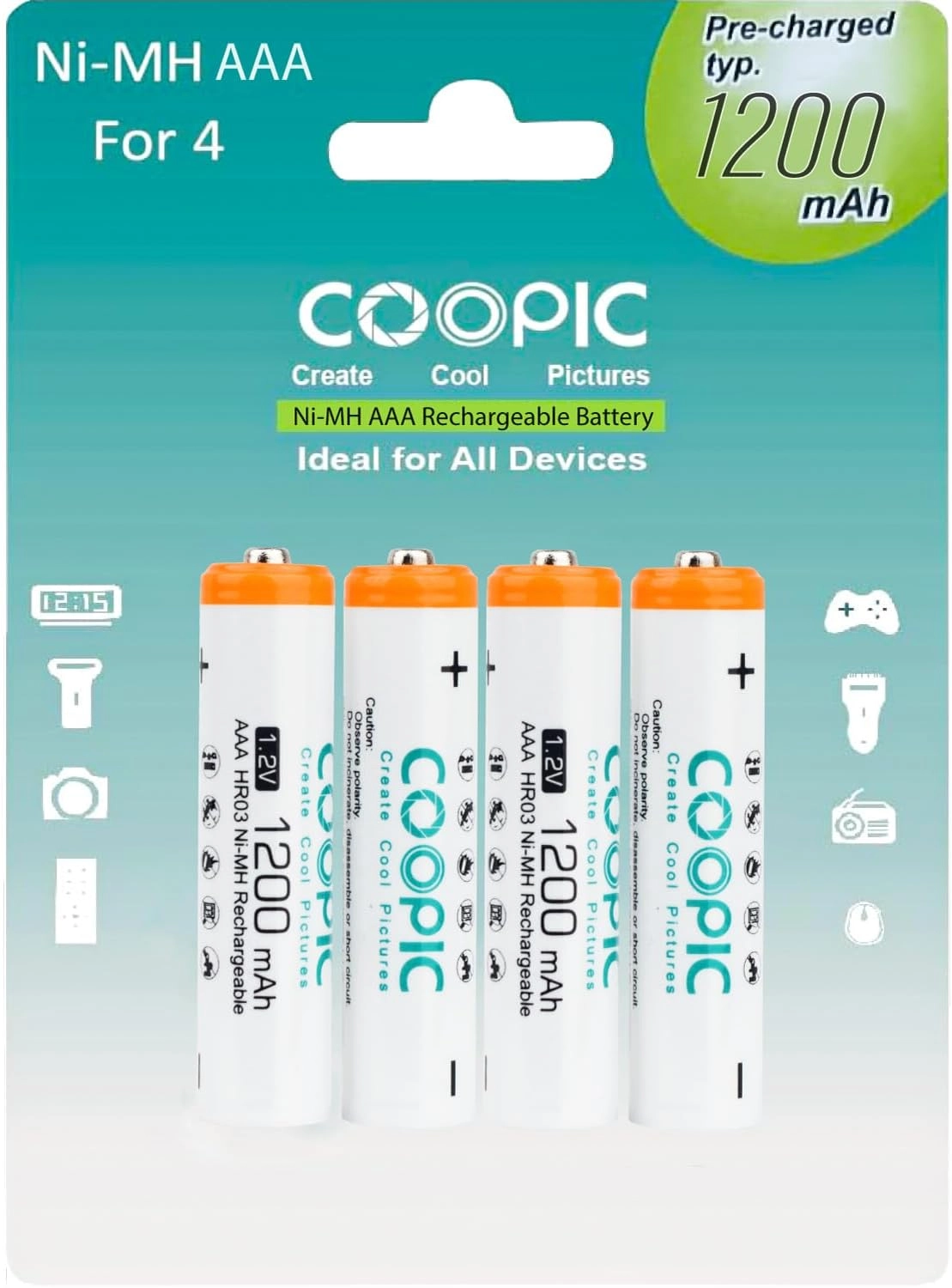COOPIC Create Cool Pictures AAA Batteries - 1200mAh