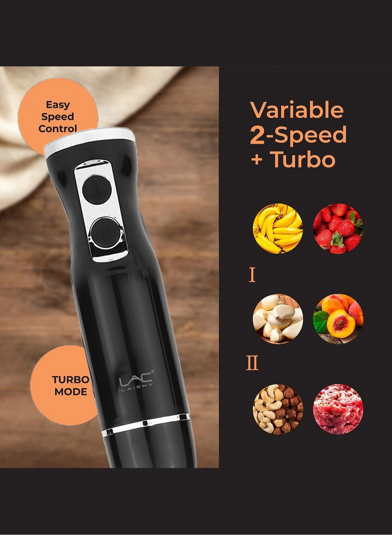 L-1206 - 2-Speed Turbo Mode 4-in-1 Multi-Functional