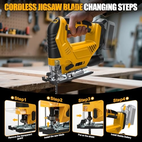 Cordless Jigsaw - 20V 45° Bevel 6-Speed