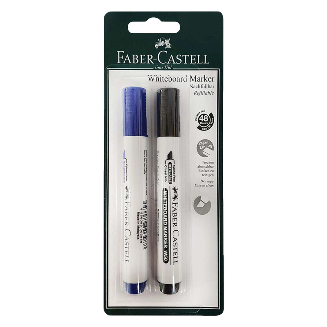 Faber-Castell Chisel Tip Whiteboard Markers - Multicolour