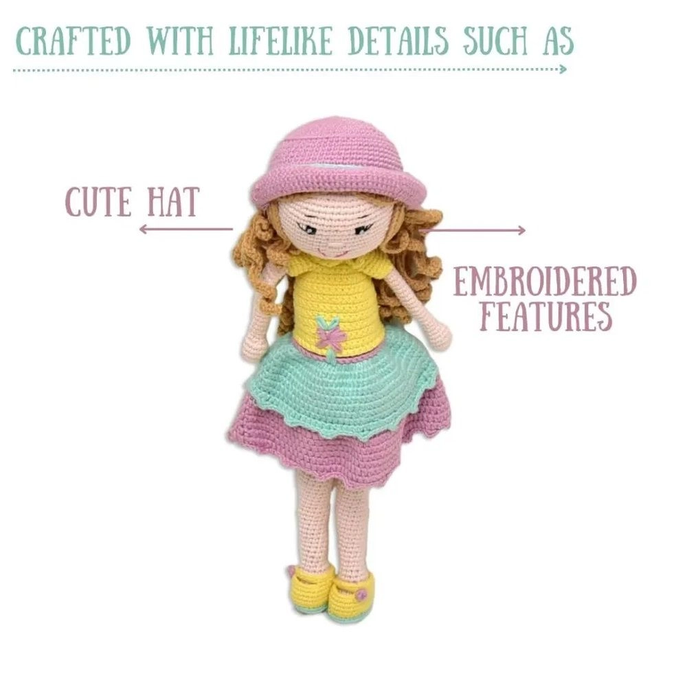 Cecilia Doll - 15 Inches Handmade Crocheted Ages 6 months+